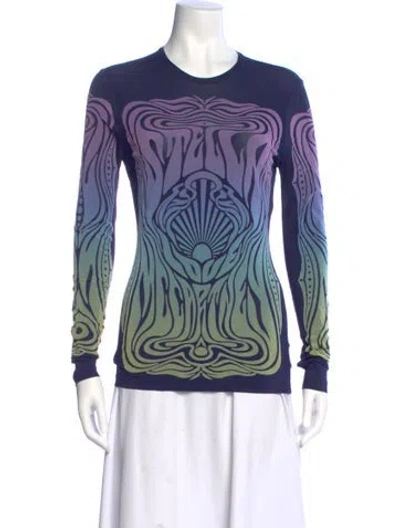 Pre-owned Stella Mccartney Graphic Print Crew Neck Top In Multi