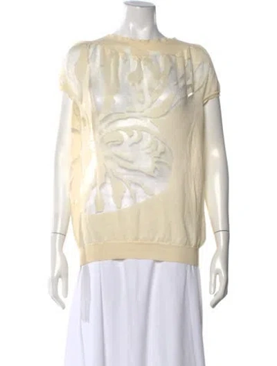 Pre-owned Stella Mccartney Graphic Print Crew Neck Top In Neutral