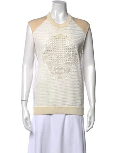 Pre-owned Stella Mccartney Graphic Print Crew Neck Top In Neutral