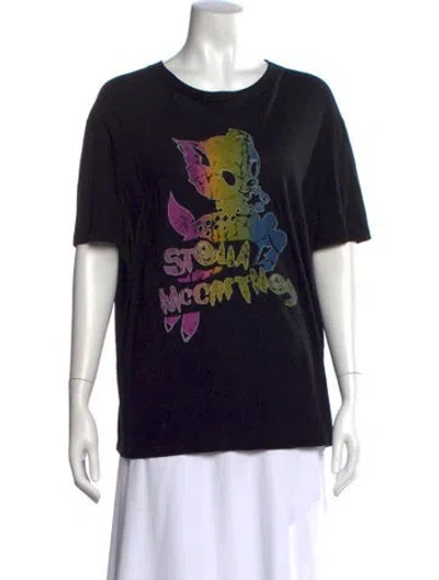 Pre-owned Stella Mccartney Graphic Print Crew Neck T-shirt In Black