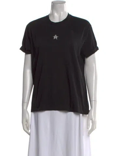 Pre-owned Stella Mccartney Graphic Print Crew Neck T-shirt In Black