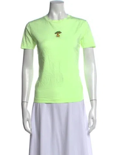 Pre-owned Stella Mccartney Graphic Print Crew Neck T-shirt In Green