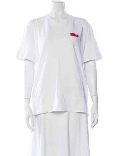 Pre-owned Stella Mccartney Graphic Print Crew Neck T-shirt In White