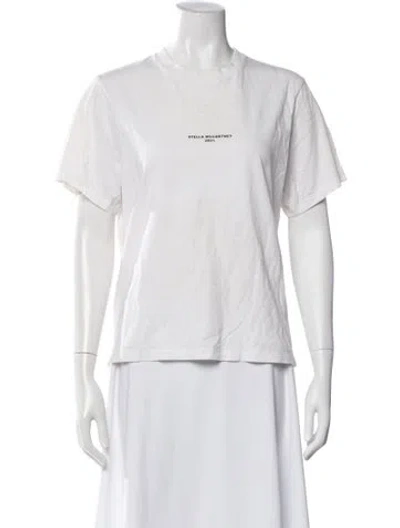 Pre-owned Stella Mccartney Graphic Print Crew Neck T-shirt In White