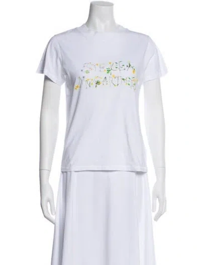 Pre-owned Stella Mccartney Graphic Print Crew Neck T-shirt In White