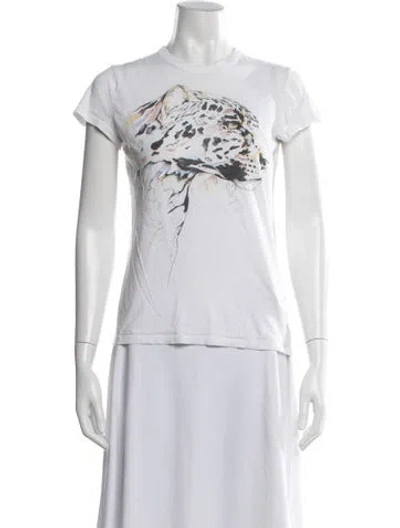 Pre-owned Stella Mccartney Graphic Print Crew Neck T-shirt In White