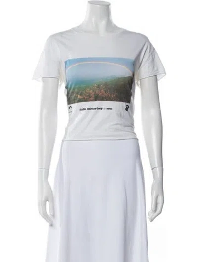 Pre-owned Stella Mccartney Graphic Print Crew Neck T-shirt In White