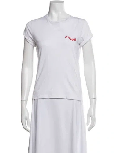Pre-owned Stella Mccartney Graphic Print Crew Neck T-shirt In White