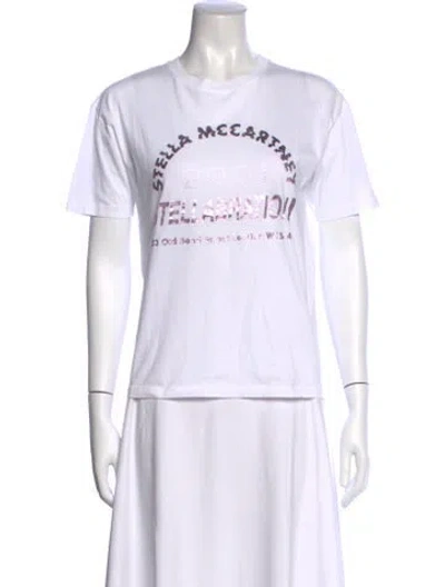 Pre-owned Stella Mccartney Graphic Print Crew Neck T-shirt In White