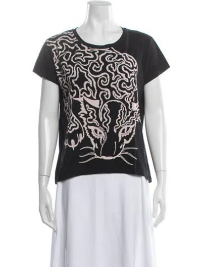Pre-owned Stella Mccartney Graphic Print Crew Neck T-shirt In White