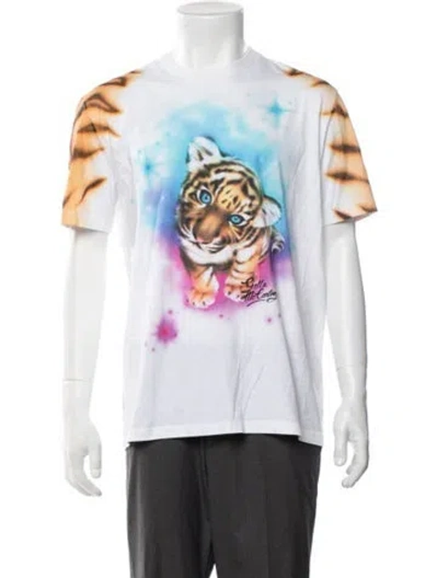 Pre-owned Stella Mccartney Graphic Print Crew Neck T-shirt In White