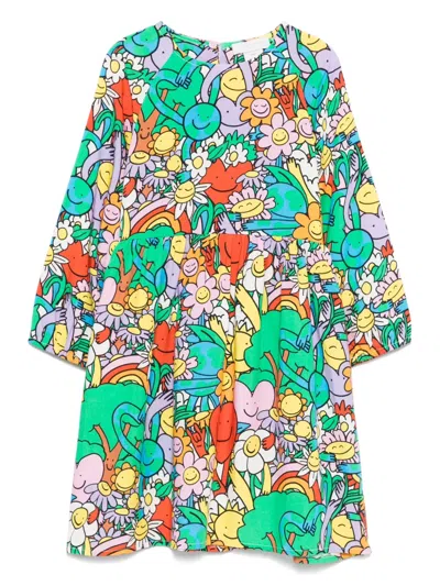 Stella Mccartney Graphic-print Dress In Green