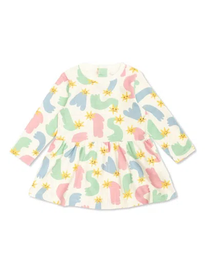 Stella Mccartney Babies' Graphic-print Dress In White