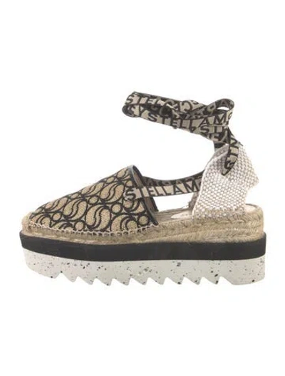 Pre-owned Stella Mccartney Graphic Print Espadrilles In Neutrals