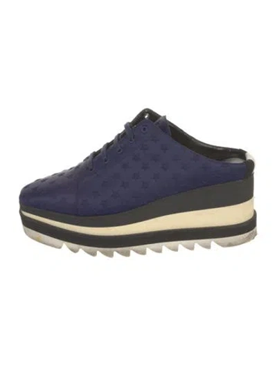 Pre-owned Stella Mccartney Graphic Print Flats In Blue