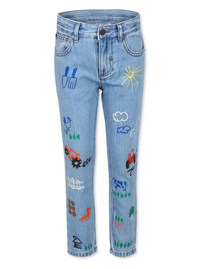 Stella Mccartney Kids' Jeans Aus Stretch-bio-baumwolldenim In Blue