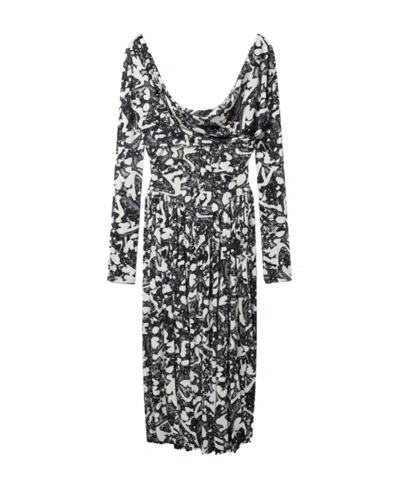 Stella Mccartney Graphic-print Jersey Dress In Black