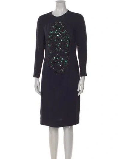 Pre-owned Stella Mccartney Graphic Print Knee-length Dress In Black