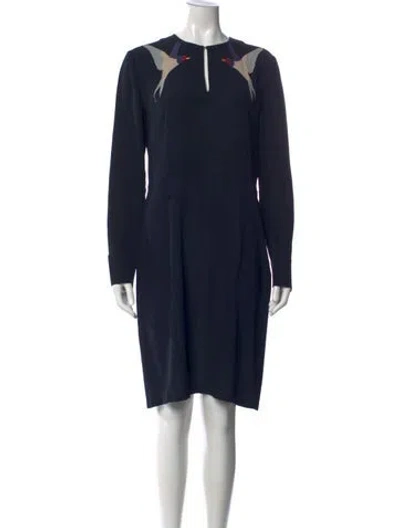 Pre-owned Stella Mccartney Graphic Print Knee-length Dress In Blue