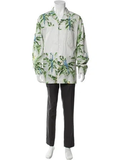 Pre-owned Stella Mccartney Graphic Print Long Sleeve Shirt In Green