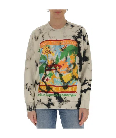 Stella Mccartney Graphic-print Long-sleeve Sweatshirt In Nude