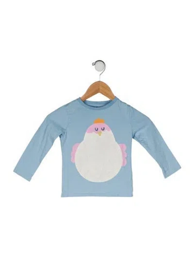 Pre-owned Stella Mccartney Babies' Graphic Print Long Sleeve T Shirt In Blue