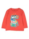 Stella Mccartney Graphic-print Long-sleeve T-shirt In Red