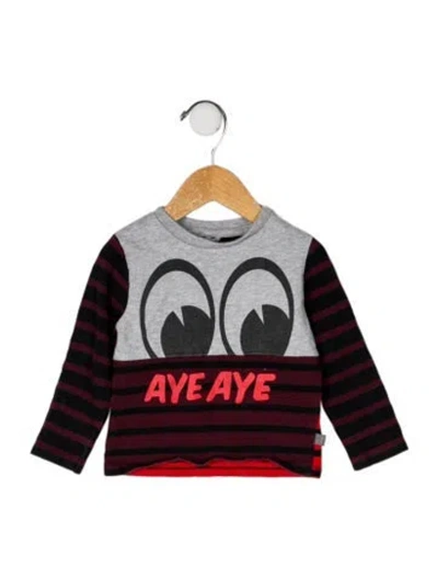 Pre-owned Stella Mccartney Babies' Graphic Print Long Sleeve Top In Burgundy