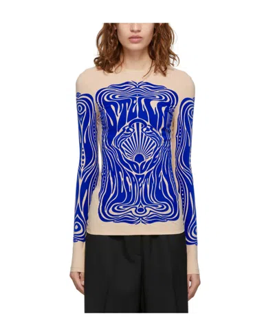 Stella Mccartney Graphic-print Long-sleeve Top In Multicolor