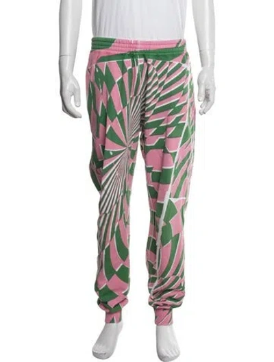 Pre-owned Stella Mccartney Graphic Print Lounge Bottoms In Green/pink