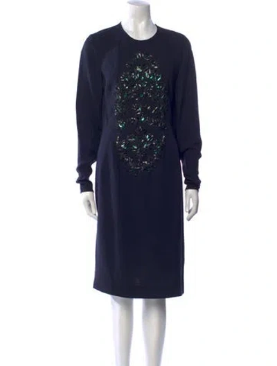 Pre-owned Stella Mccartney Graphic Print Midi Length Dress In Blue
