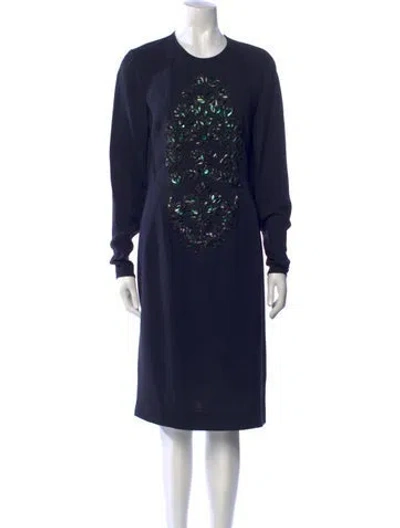 Pre-owned Stella Mccartney Graphic Print Midi Length Dress In Blue