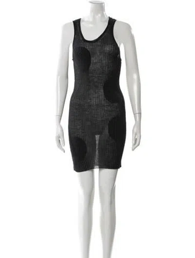 Pre-owned Stella Mccartney Graphic Print Mini Dress In Black