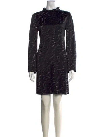 Pre-owned Stella Mccartney Graphic Print Mini Dress In Black