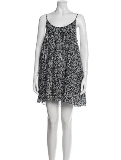 Pre-owned Stella Mccartney Graphic Print Mini Dress In Multi