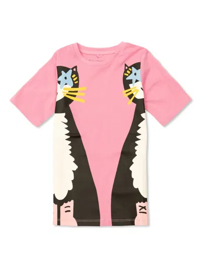 Stella Mccartney Kids' Graphic-print Mini Dress In Pink