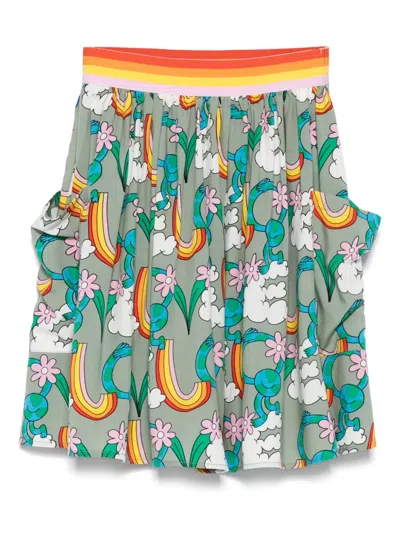 Stella Mccartney Graphic-print Mini Skirt In Multi