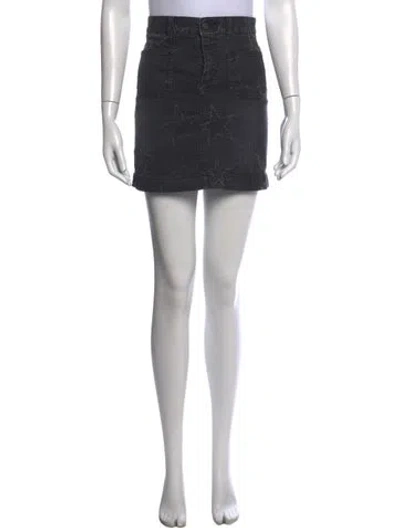 Pre-owned Stella Mccartney Graphic Print Mini Skirt In Black