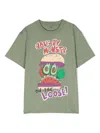 Stella Mccartney Graphic-print Organic Cotton T-shirt In Grün