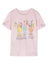 Stella Mccartney Graphic-print Organic Cotton T-shirt In Pink