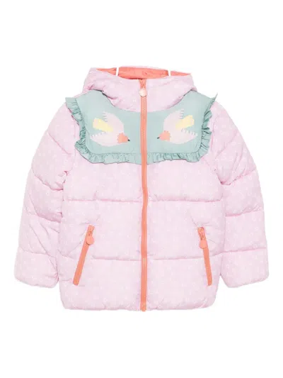Stella Mccartney Kids' Graphic-print Padded Jacket In Pink