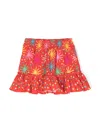 Stella Mccartney Graphic-print Ruffled Skirt In Red