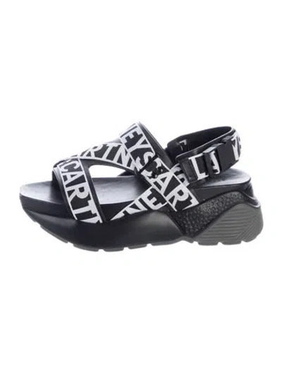Pre-owned Stella Mccartney Graphic Print Sandals In Blue