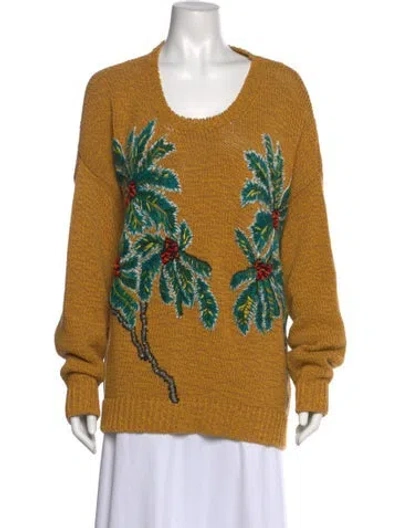 Pre-owned Stella Mccartney Graphic Print Scoop Neck Sweatshirt In Yellow
