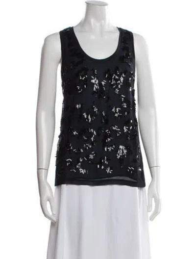 Pre-owned Stella Mccartney Graphic Print Scoop Neck Top In White