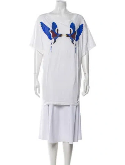 Pre-owned Stella Mccartney Graphic Print Scoop Neck T-shirt In Neutral