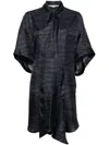 Stella Mccartney Graphic-print Shirt Dress In Black