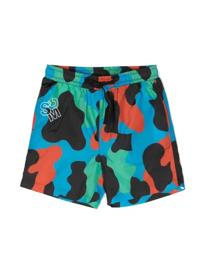 Stella Mccartney Kids' Graphic-print Shorts In Black