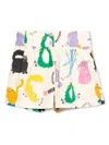 Stella Mccartney Graphic-print Shorts In Neutrals