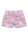 Stella Mccartney Graphic-print Shorts In Purple